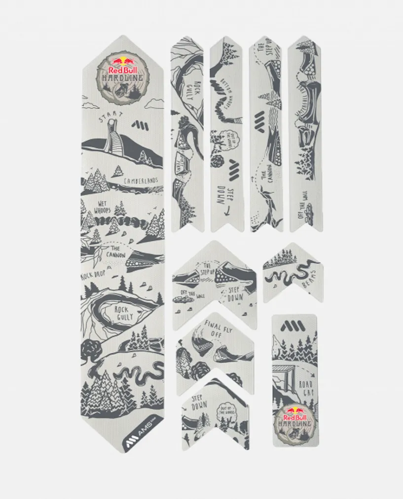 AMS All Mountain Style Frame Guard Extra Red Bull Hardline Design: White or Grey