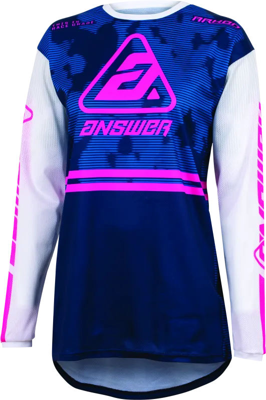 Answer 23 Arkon Trials Jersey Blue/White/Magenta Youth - Medium