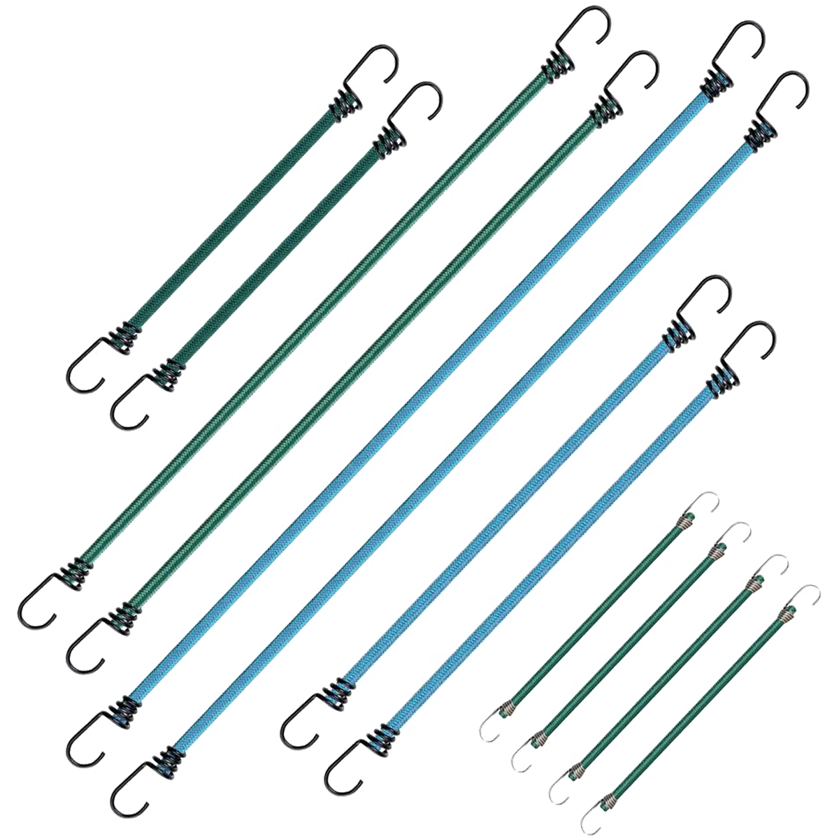 Assorted Bungee Cords - 12 Pack