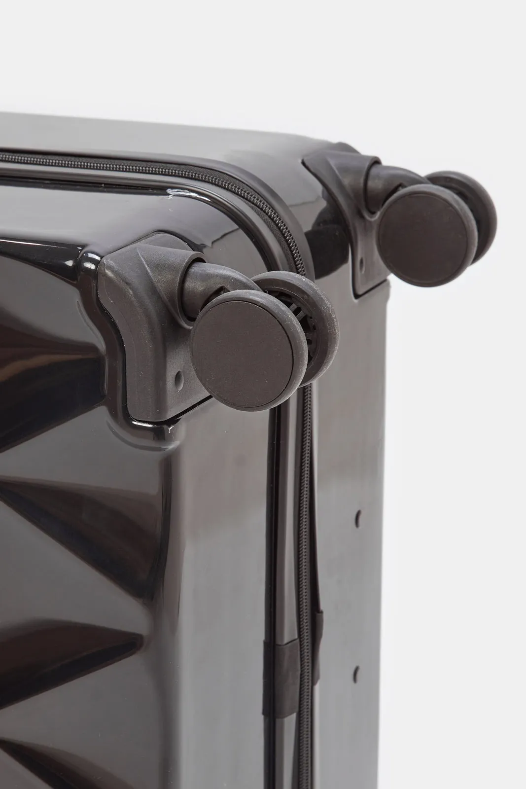 Black Textured Trolley Luggage 24 Inch