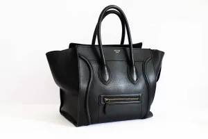 Celine Black Mini Luggage Bag