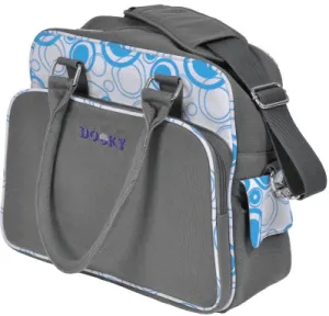 Changing Bag with Pull and Wipe Aqua Circles