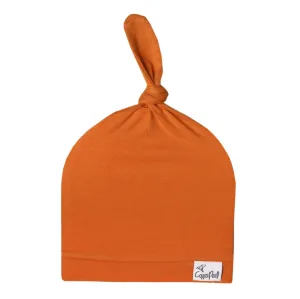 Copper Pearl Top Knot Hat / Blaze