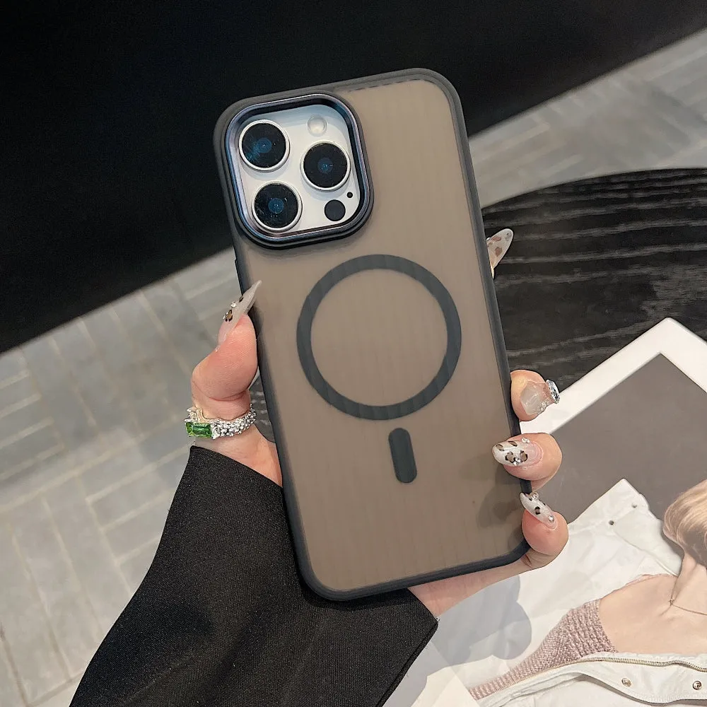 Corrugated Pattern Magnetic Wireless Charge Phone Case - iPhone 13