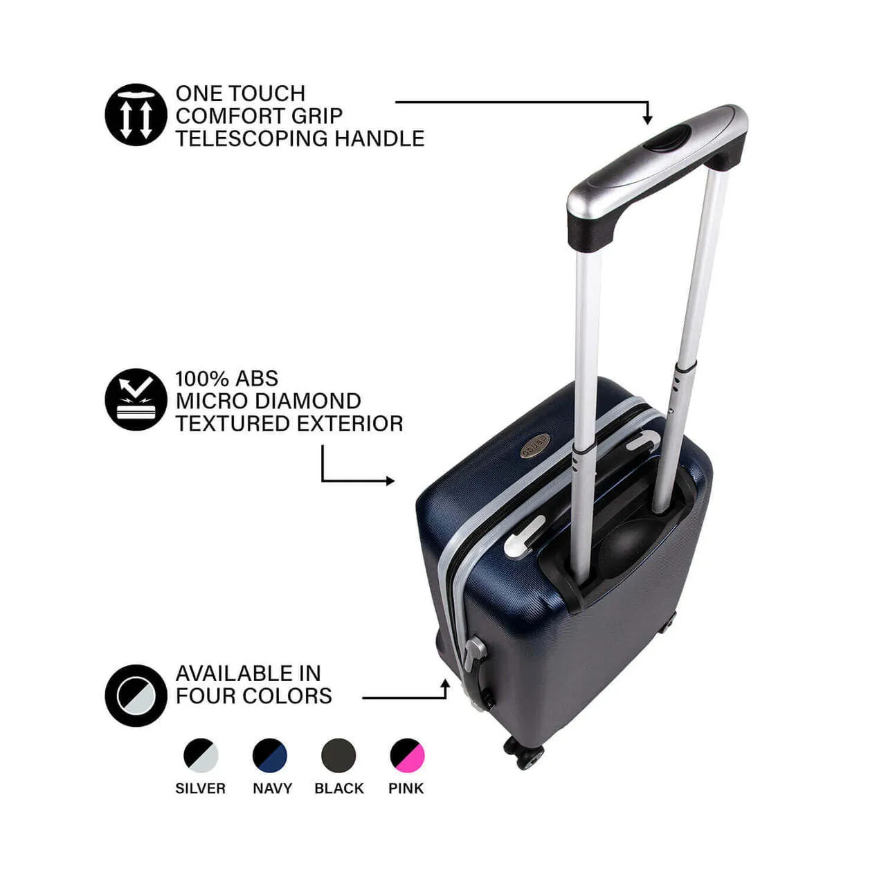 Dallas Cowboys 20" Navy Domestic Carry-on Spinner