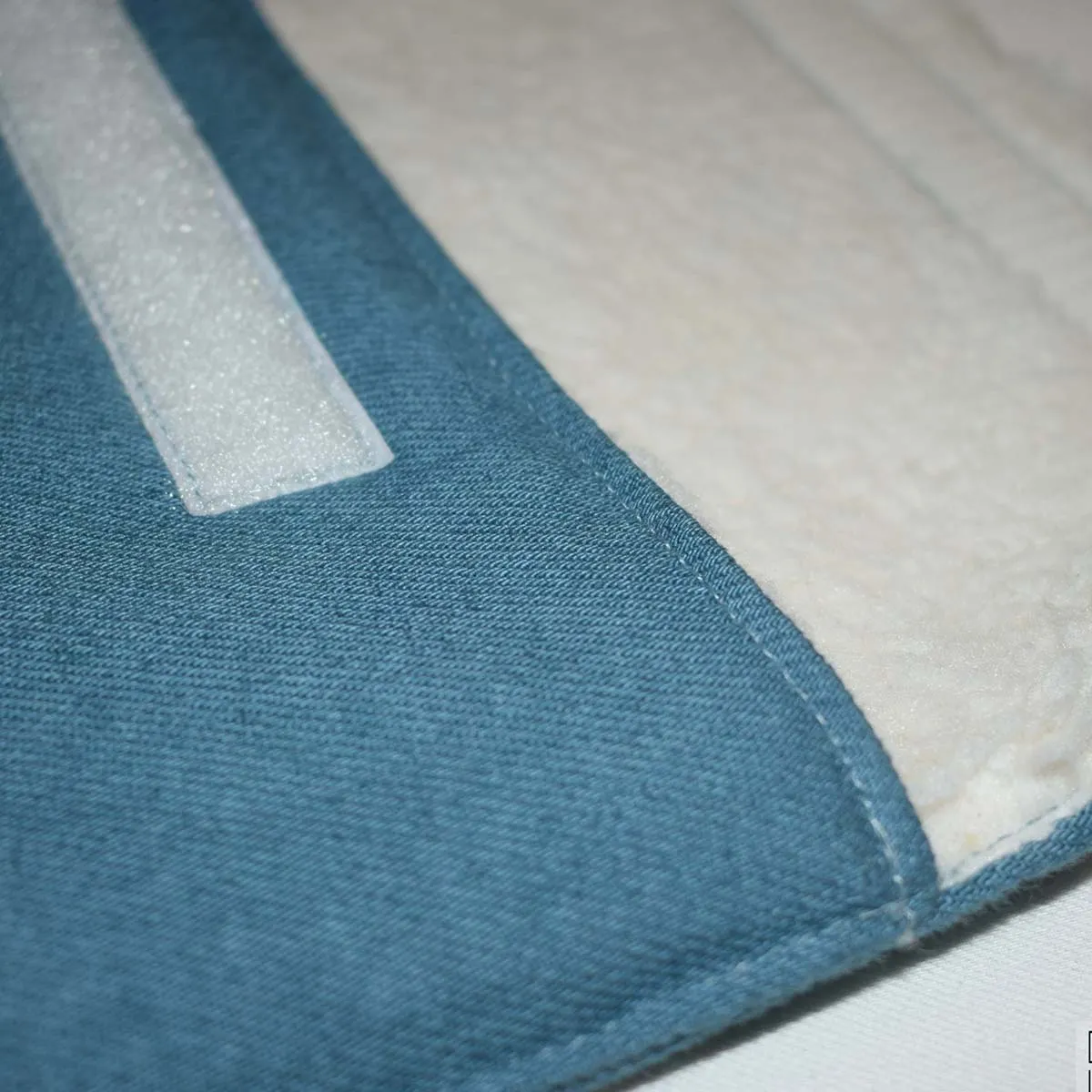 Denim Laptop Sleeve Velcro (Teal Blue)