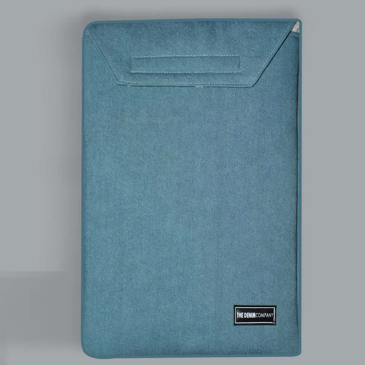 Denim Laptop Sleeve Velcro (Teal Blue)