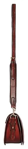 eske Decker Genuine Leather Womens Shoulder Bag with Detachable Sling Strap