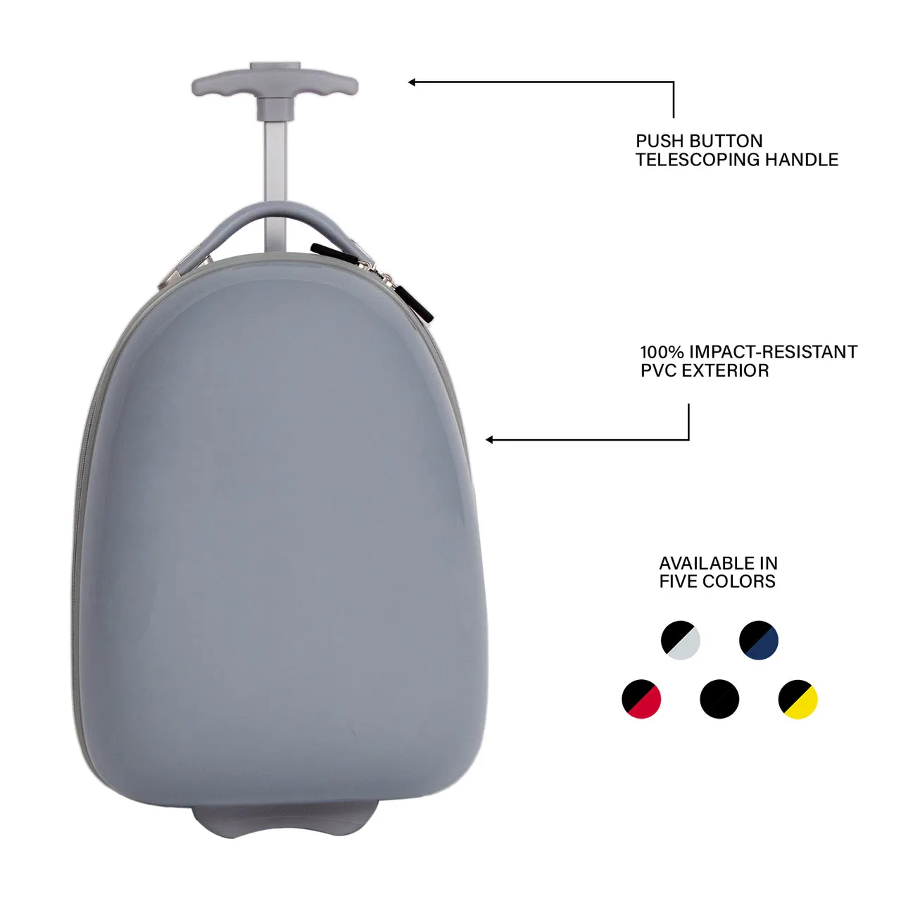 Kids Rolling Pod Luggage in Pink