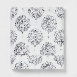 King 300 Thread Count Ultra Soft Printed Flat Sheet Paisley - Threshold