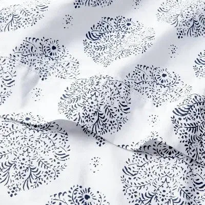 King 300 Thread Count Ultra Soft Printed Flat Sheet Paisley - Threshold