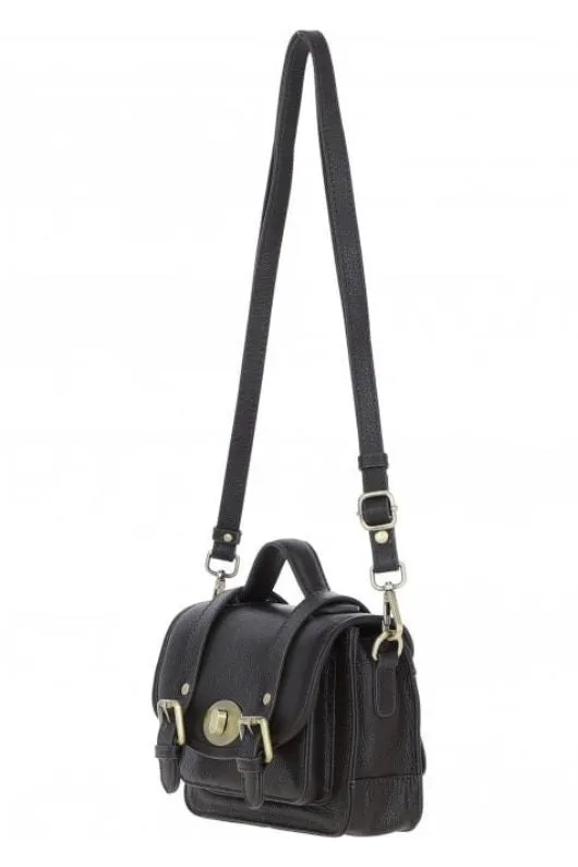 Leather Handbag With Twist Lock