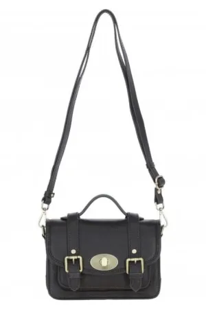Leather Handbag With Twist Lock