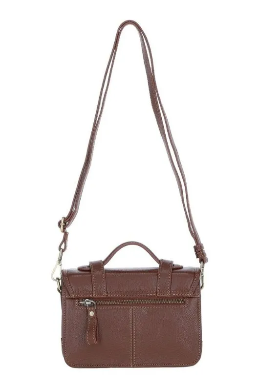 Leather Handbag With Twist Lock