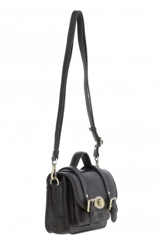 Leather Handbag With Twist Lock