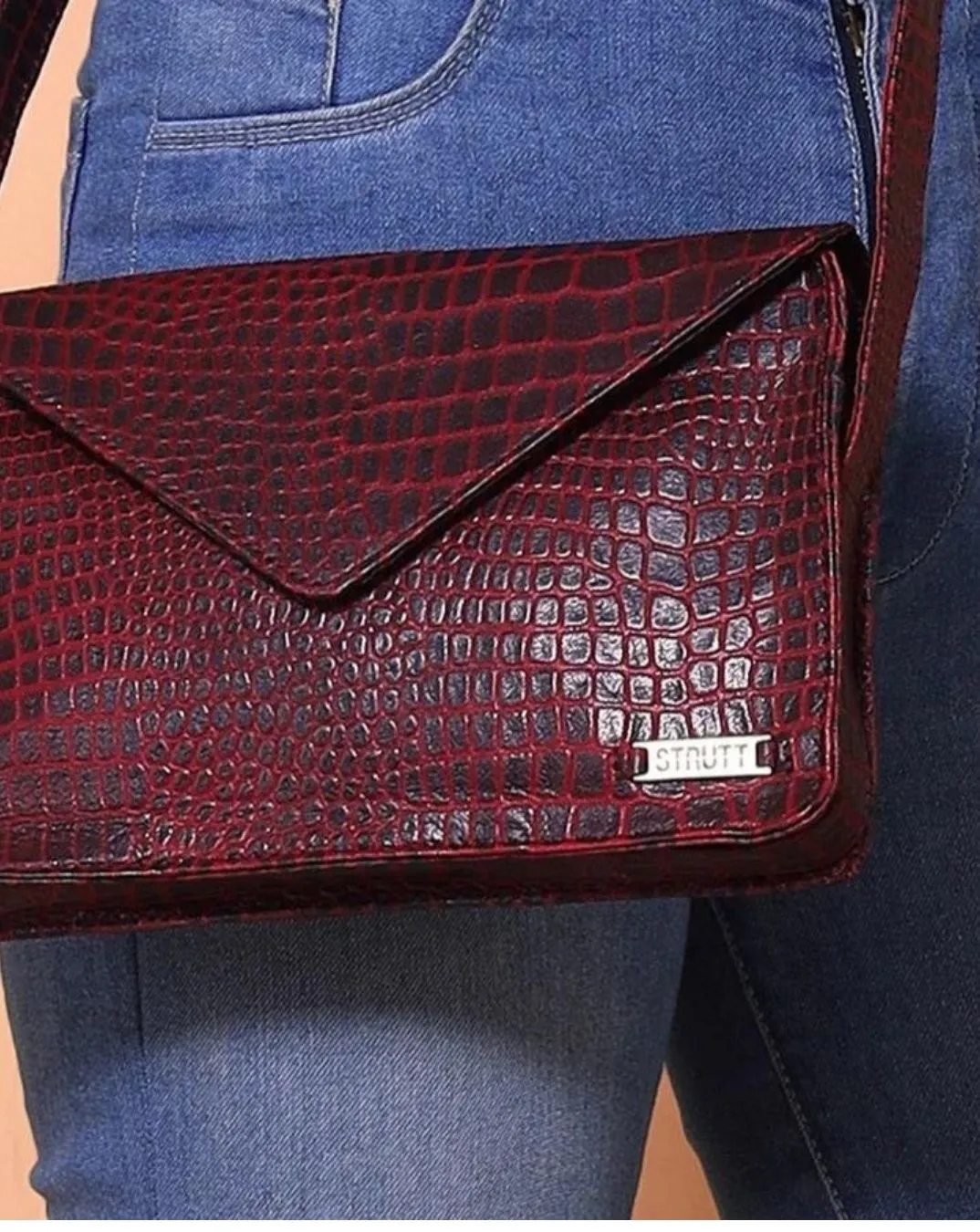 Lucy- The  Leather Crossbody bag and Batua Combo