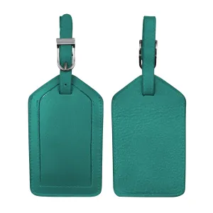 Luggage Tag - Aqua Leather 6422