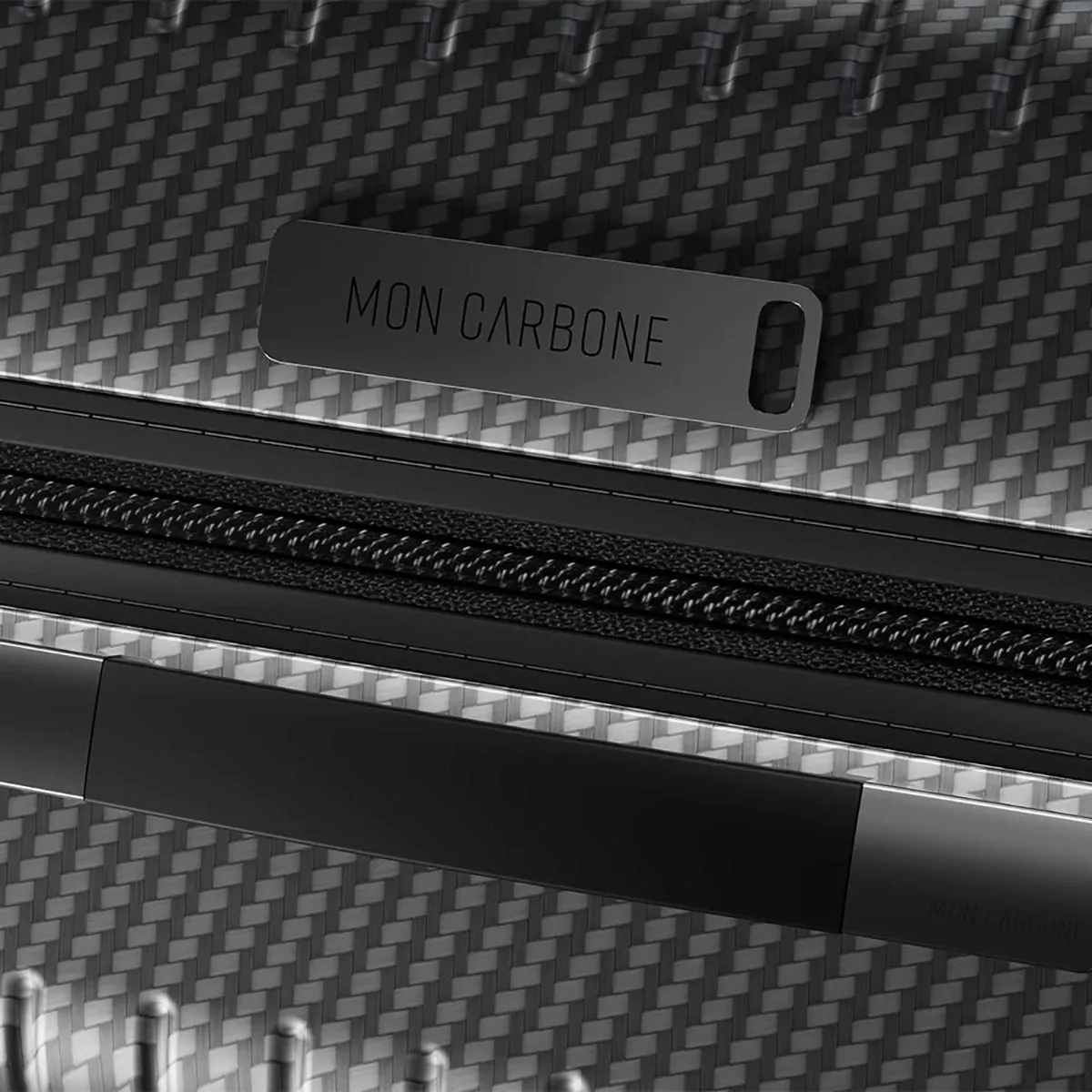 MON CARBONE BLACKDIAMOND Carbon Fiber Zippered Closure Carry On Matte Black
