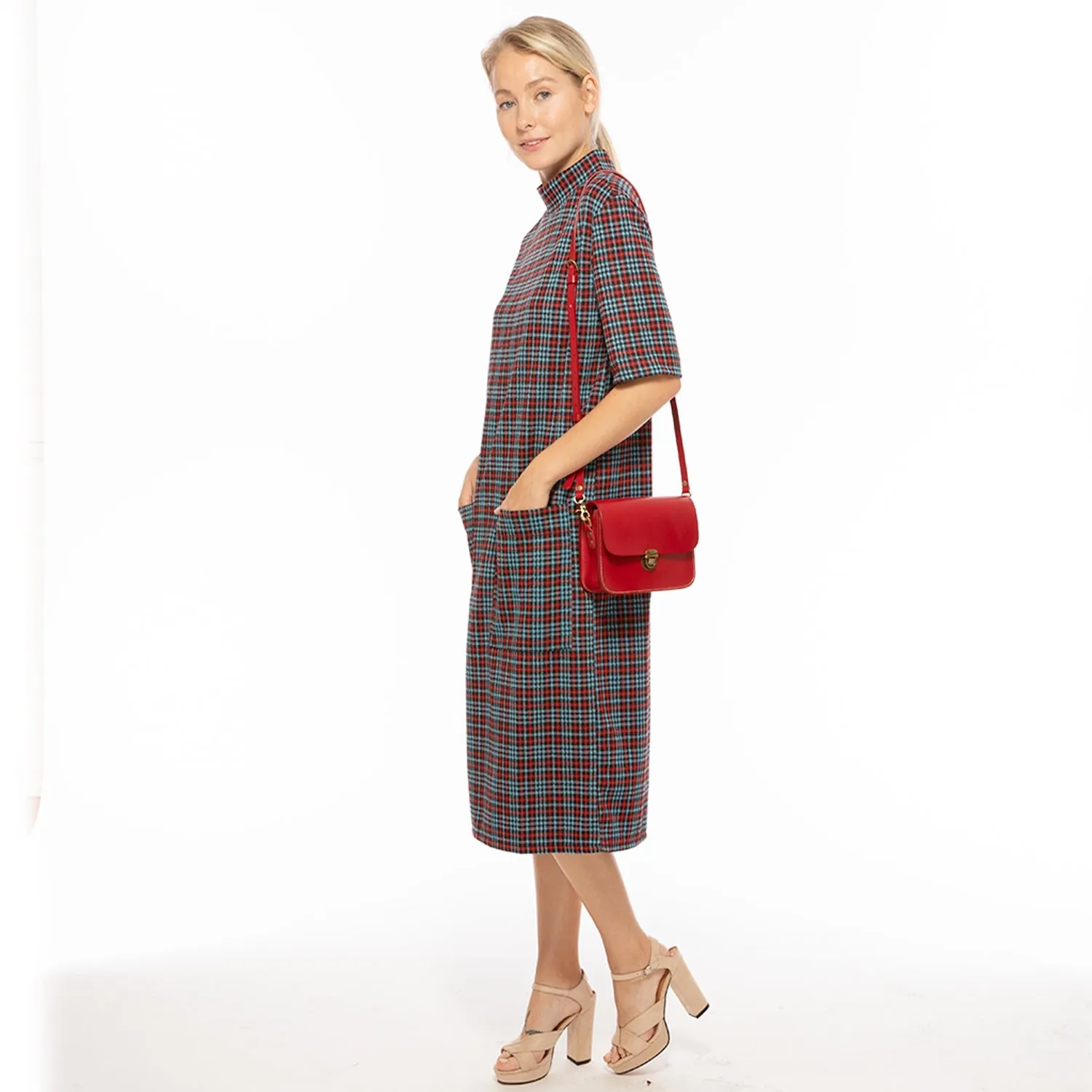 Nanah Red Leather Crossbody Bag – Stylish & Versatile Designer Handbag for Women