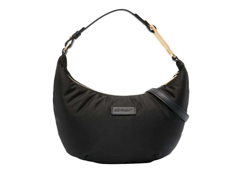 Off-White Paperclip Hobo Nylon 28 Bag Black