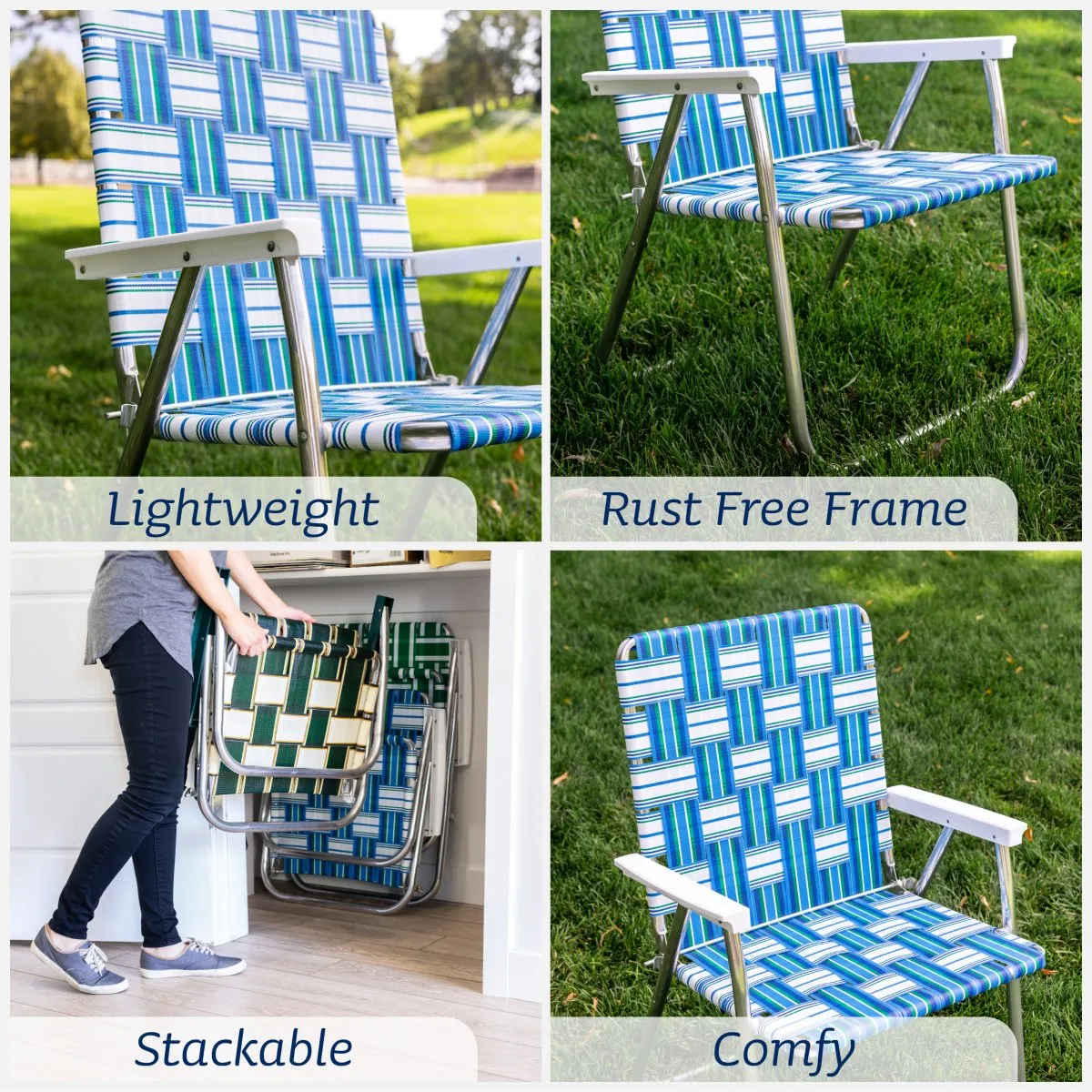 Old Glory Magnum Chair with White Arms