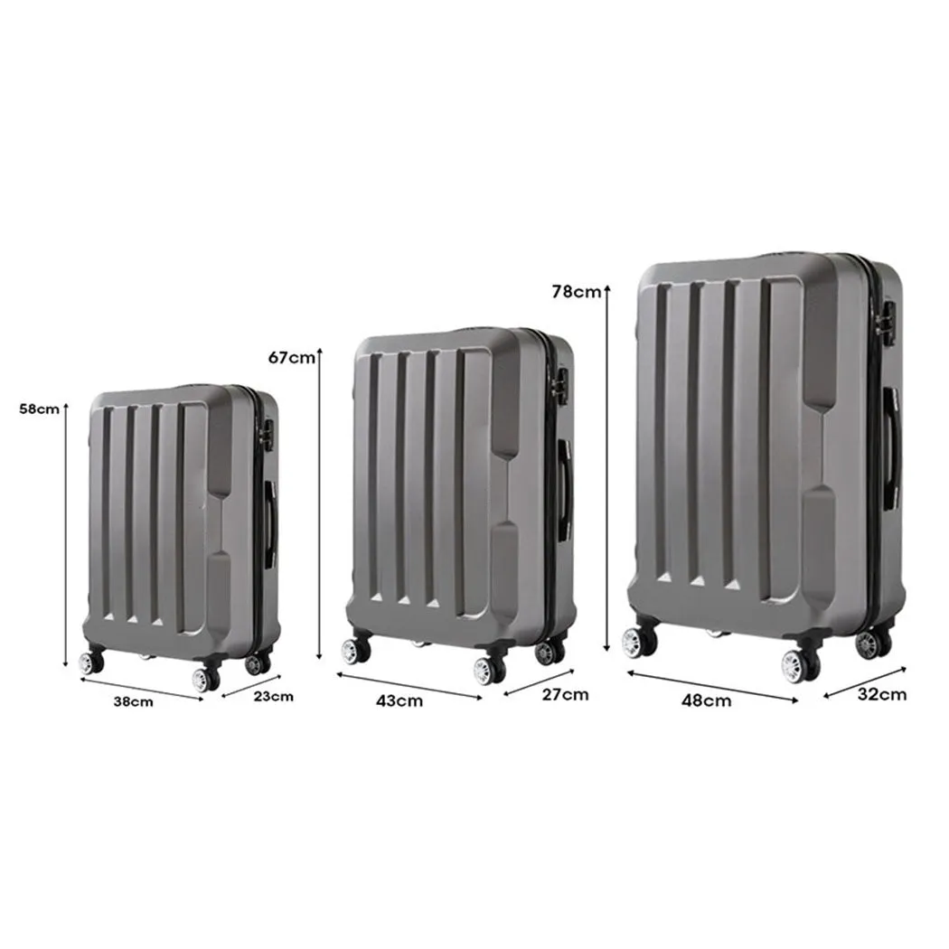 Set of 3 20" 24" 28" Luggage Sets - Dark Grey