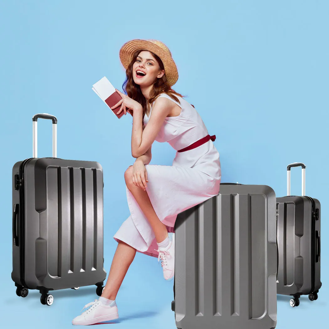 Set of 3 20" 24" 28" Luggage Sets - Dark Grey