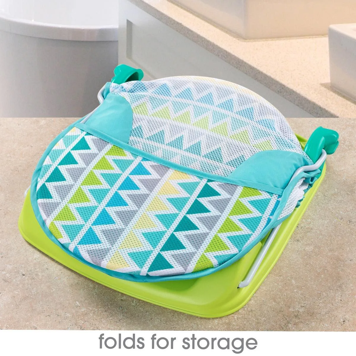 Summer Infant Deluxe Baby Bather Triangles Stripes - Bather For Ages 0-12 Months