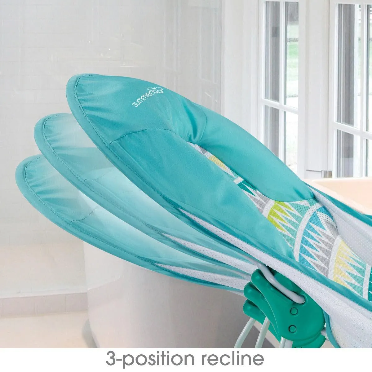 Summer Infant Deluxe Baby Bather Triangles Stripes - Bather For Ages 0-12 Months