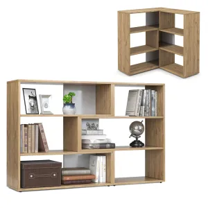 Tangkula 6 Cubes Bookcase, 2-Piece Separable Floor Standing Open Horizontal Bookshelf