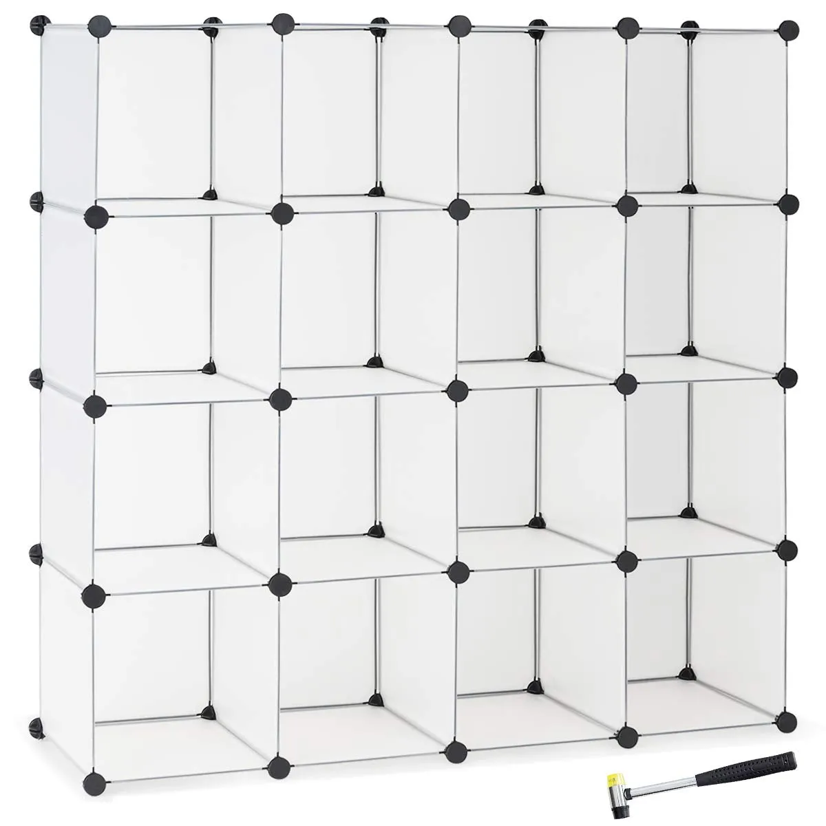 Tangkula 6 Cubes Storage Organizer, DIY Plastic PP Closet Cabinet