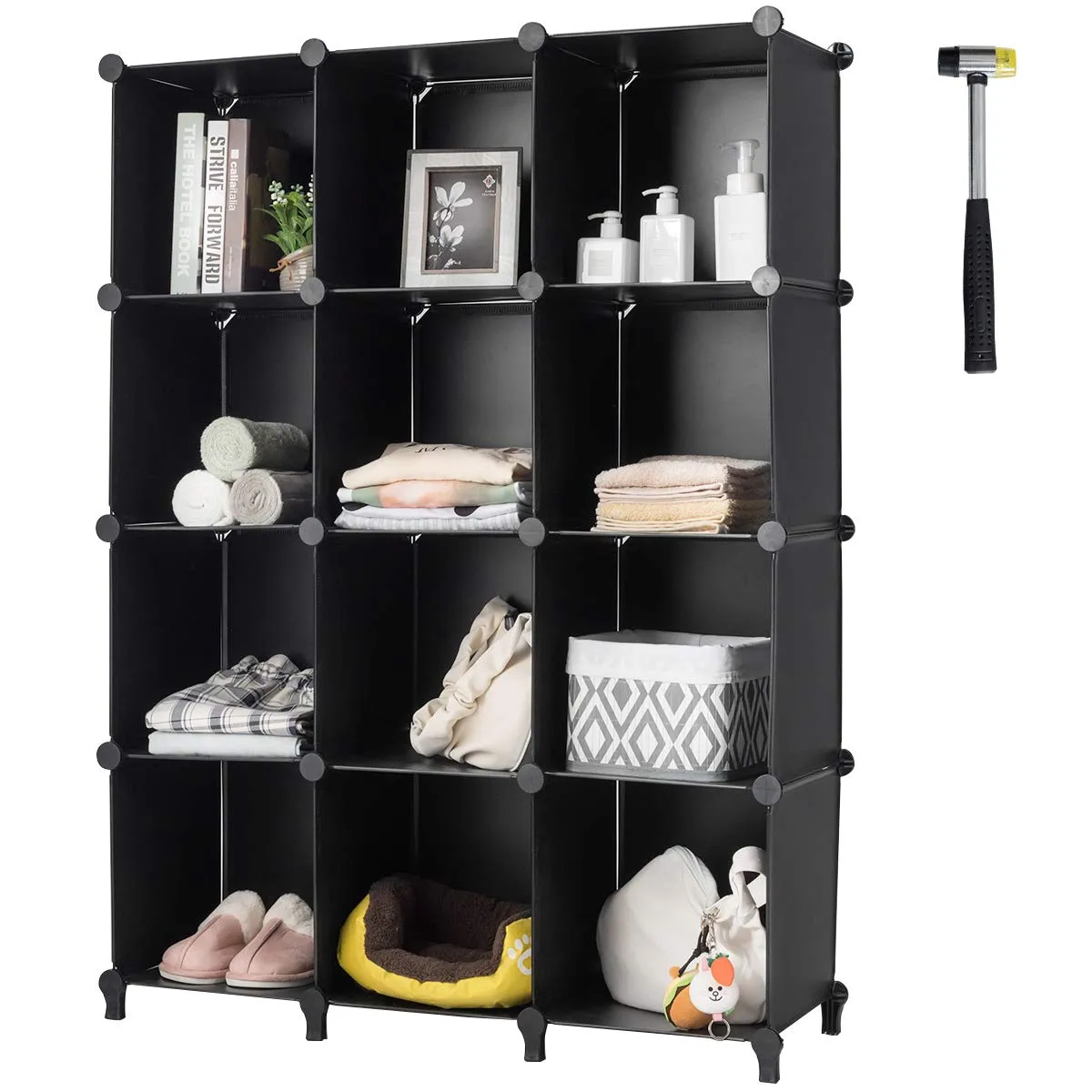 Tangkula 6 Cubes Storage Organizer, DIY Plastic PP Closet Cabinet