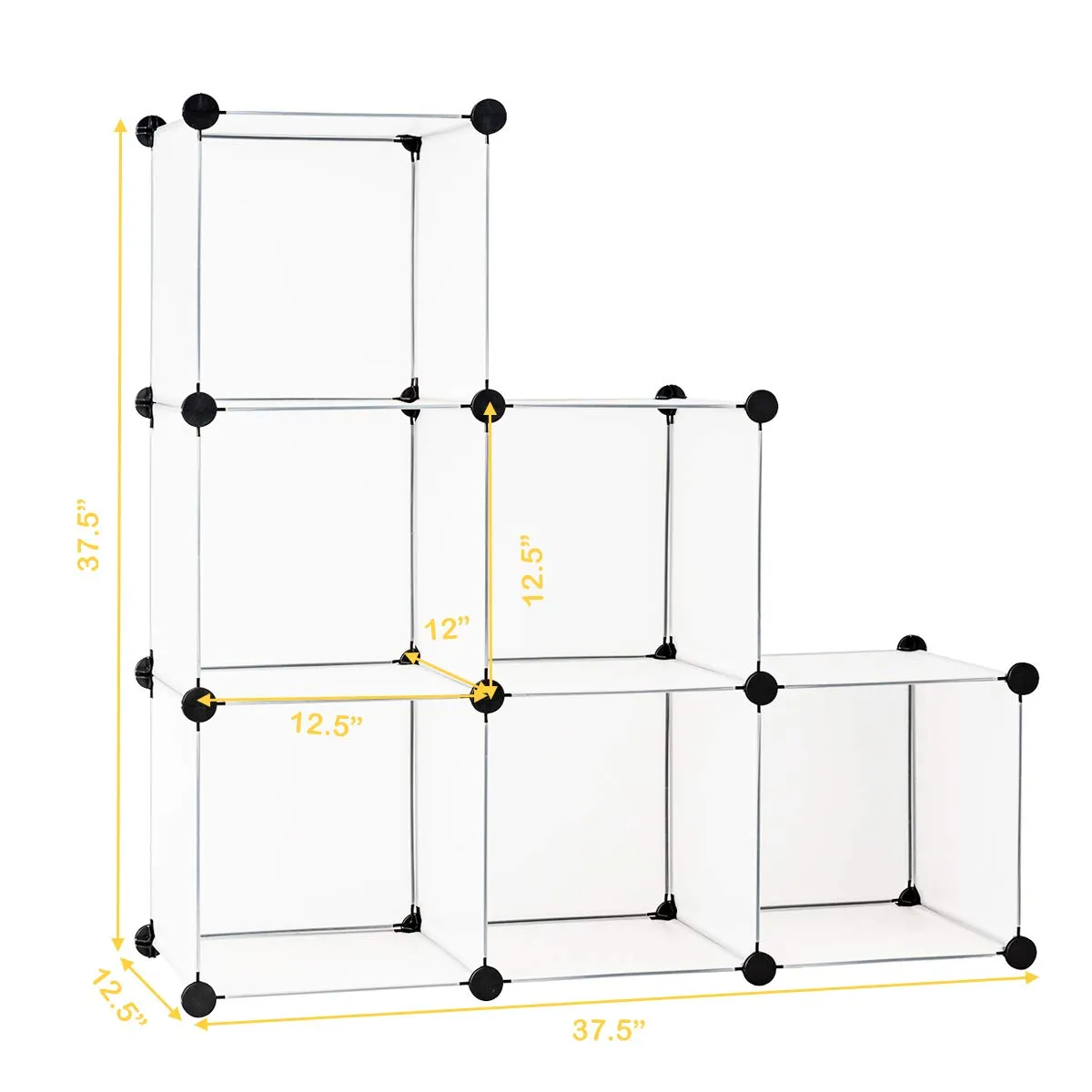 Tangkula 6 Cubes Storage Organizer, DIY Plastic PP Closet Cabinet