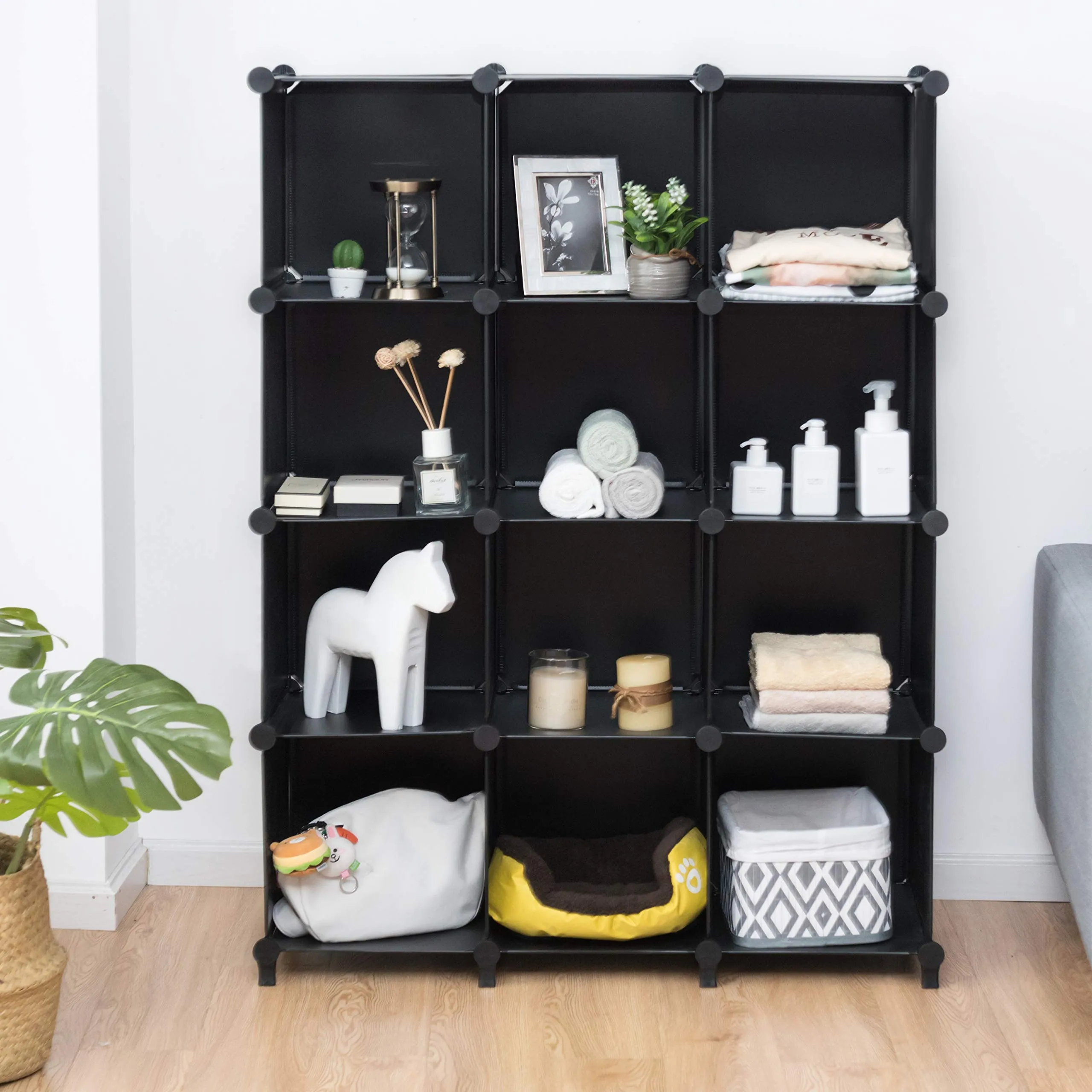 Tangkula 6 Cubes Storage Organizer, DIY Plastic PP Closet Cabinet