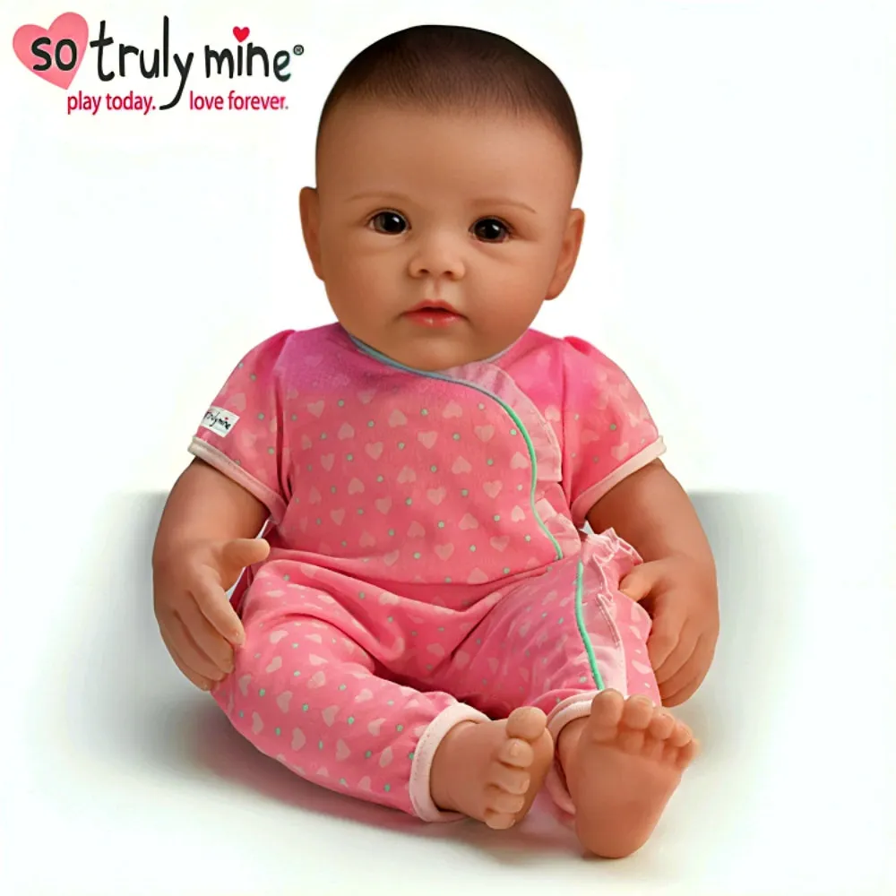 The Ashton-Drake Galleries So Truly Mine® Dolls For Girls Collection Issue #9: Black Hair Brown Eyes Baby Doll Handcrafted with RealTouch® Vinyl Skin and Hand-Painted Lifelike Features by Linda Murray 15-Inches