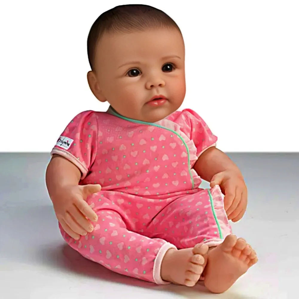 The Ashton-Drake Galleries So Truly Mine® Dolls For Girls Collection Issue #9: Black Hair Brown Eyes Baby Doll Handcrafted with RealTouch® Vinyl Skin and Hand-Painted Lifelike Features by Linda Murray 15-Inches