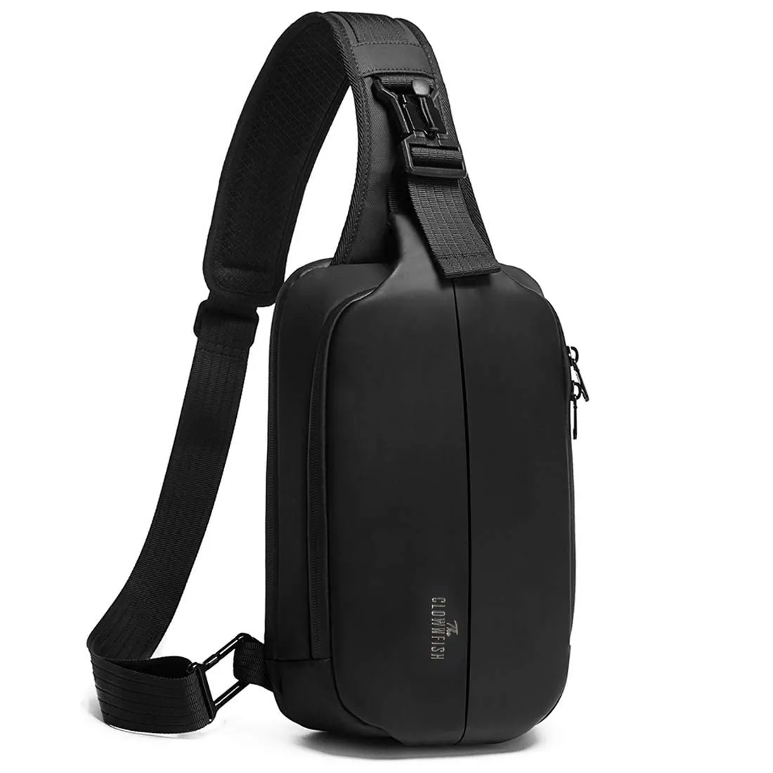 THE CLOWNFISH Unisex-Adult Anti-Theft Water Resistant Crossbody Utility Sling Bag Shoulder Chest Pack (Black)