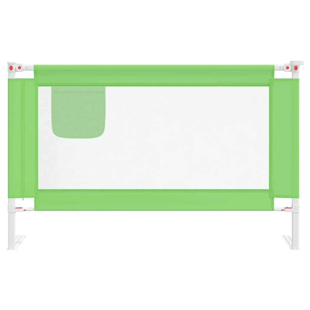 Toddler Safety Bed Rail Green 120x25 cm Fabric