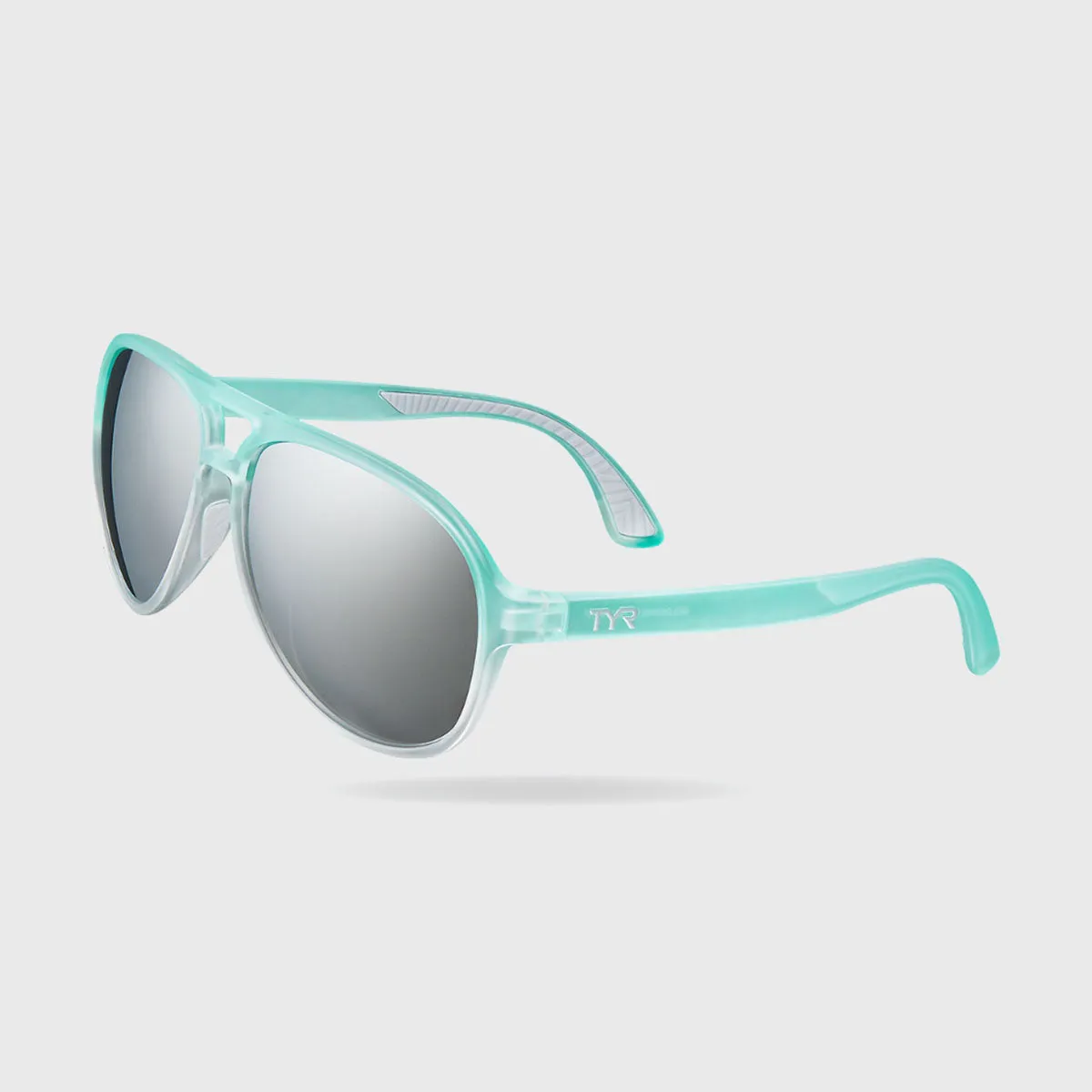 TYR - GOLDENWEST XL AVIATOR HTS POLARIZED SUNGLASSES - SILVER/MINT