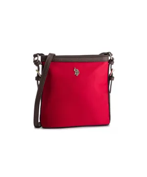 US POLO ASSN. WOMEN HOUSTON FLAP CROSSBODY NYLON IN RED