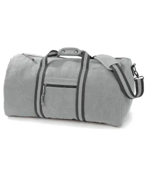 Vintage canvas holdall | Vintage Light Grey