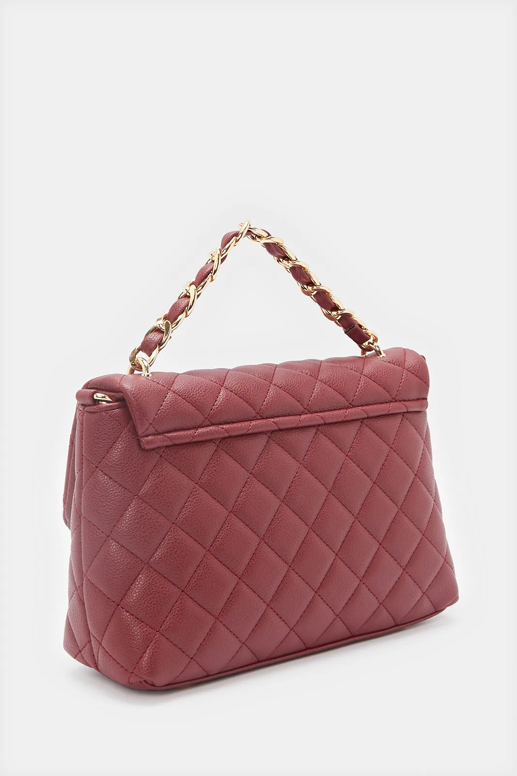 Women Burgundy Flap Messenger Bag