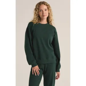 Z Supply Boyfriend Sweatshirt in Cyprus Green