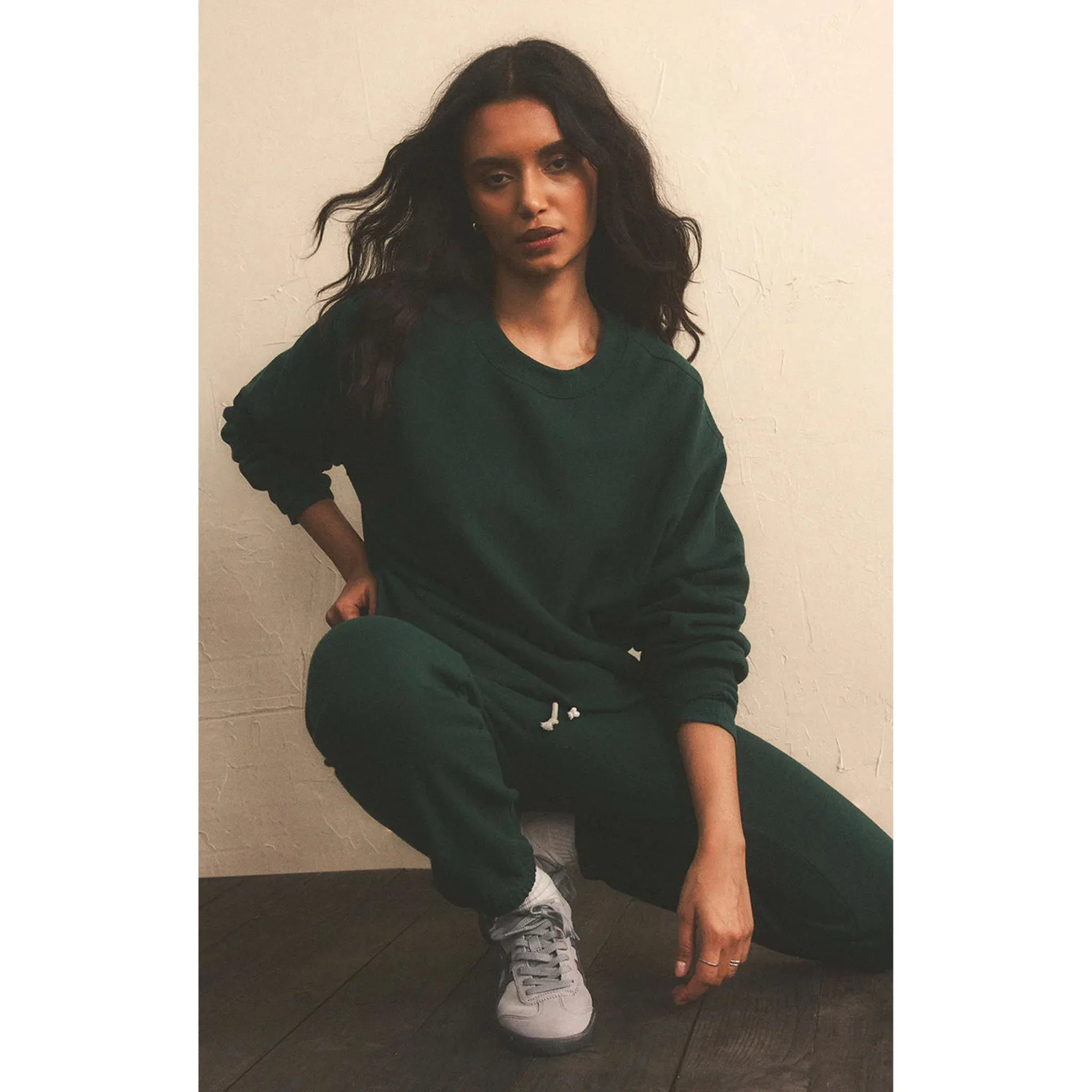 Z Supply Boyfriend Sweatshirt in Cyprus Green